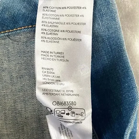 WE THE FREE / FREE PEOPLE Dom Denim Jean Skirt Womens SZ 8 Midi Stretch Pencil - Picture 8 of 9